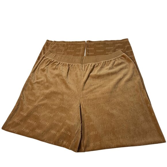 SKIMS Logo Velour Pants Camel 3X - Picture 7 of 14